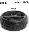 Grippy Off Road And On Road Tire And Wheel Upgrade Kit For Drifting And Touring 4 Piece Rubber Tire Set dimensions