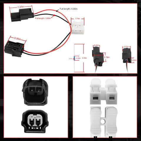 Hella Reliable Vcm Muffler Adapter Harness Kit For Three Point Five Liter V6 Honda Odyssey Pilot Ridgeline And Acura Accord plug and play connectors