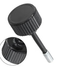 Close-up of Aluminum Alloy Astronomical Telescope Trimmer Lever Rod For Equator Fine Tuning with Anti Slip Hand Wheel.