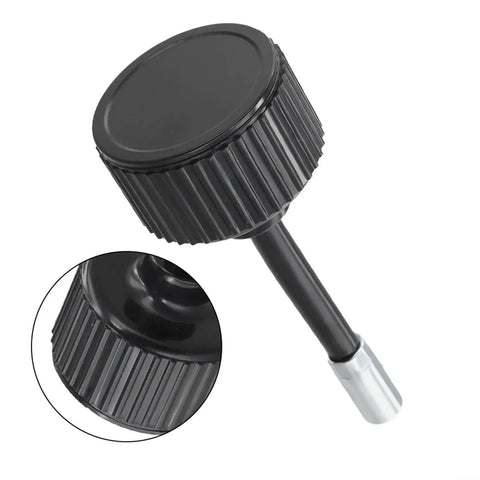 Close-up of Aluminum Alloy Astronomical Telescope Trimmer Lever Rod For Equator Fine Tuning with Anti Slip Hand Wheel.