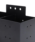 Universal Heavy Duty Detachable Storage Bin With Quick Release Rail Slides For RV Camper Trailer Pickup And Boat showing black metal toolbox design.