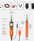 Power Circuit Probe Tester Kit For Automotive Electrical Systems With 0 To 65 Volts Test Light and LCD Display