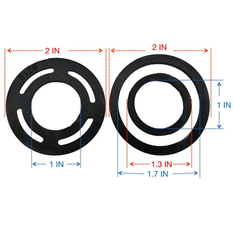 Rubber gaskets with dimensions for All In One Fuel Filter Kit For MerCruiser Sterndrive Inboard Engines 2.5L 3.0L 3.7L 4.3L