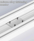 No-Fuss Heavy Duty Double Row Curtain Track For Ceiling Mount Quiet Drop Ceiling System Easy Install Room Divider For Living Room Bedroom Hospital White 3.6m 11.8ft aluminum alloy connector plate