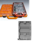 Cross Platform Modular Toolbox Connector Adapter For MODBOX And Packout Systems, Snap On Style; half set with cases displayed