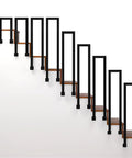 Heavy Gauge Side Mount Step Handrail For Outdoor Stairs And Patio Deck No Fuss Weatherproof with solid grip on wooden stairs