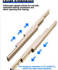 Heavy Duty Full Extension Drawer Slides Side Mount For Cabinets Desks And Bay Windows Quiet Track Hardware 750 Millimeter Length For Smooth Operation And Easy Pull Out, gold aluminum