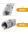Close-up of Airbrush Quick Disconnect Kit Set Of Three With Hose Couplers And Release Adapters One Eighth Inch For Easy Flow Control Valve