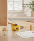 Solid 9-Piece Hex Key Wrench Set With PVC Case For Furniture Assembly And Equipment Repair, yellow case on wood floor
