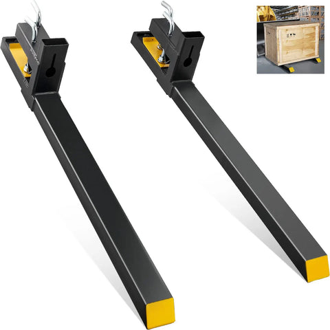 Clamp On Pallet Forks 4000 lb capacity 60 inch heavy duty forks for tractor attachments skid steer and loader buckets