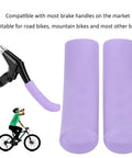 Anti Slip Silicone Brake Lever Grips Set For Motorcycle And Bike, Gel Material Non Slip Handle Covers, Purple Pair, Close-Up