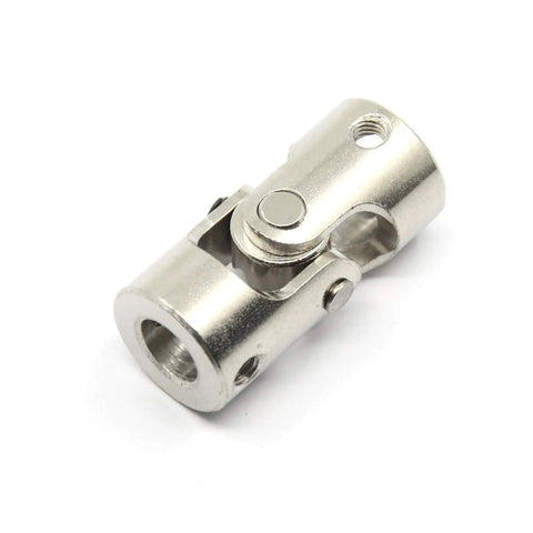 Badass Two Pack Universal Joint Shaft Coupling Set Fits 8mm To 10mm Steel Motor Adapter with electroplated finish.