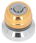 Photoelectric Z Axis Setter With 0.0002 Inch Accuracy And 2 Inch Height Adjustment, silver base, gold top.