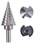 4241 HSS Step Drill Bit Three Sixteenth To One And One Eighth Inches Pro Grade All In One Multi Hole Sizes For Metal Wood Plastic Sheet PVC