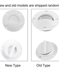 Comparison of new and old models of transom drain scupper valve and deck mount bung stopper nylon marine boat accessory
