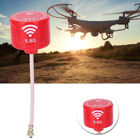 Beefy 5.8GHz 3dBi LHCP And RHCP UFL Antenna For FPV Drones And Video Transmitters High Gain Directional 5.8GHz Band Link Red