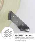 Heavy Duty Stainless Steel Trapezoid Angle Brackets Corner Braces 10 Pack For Shelf And Table Leg Support