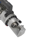AOXHUGB Handheld Rebar Bender And Electric Quick Cutter With Hydraulic Power close-up showing steel head and copper motor.
