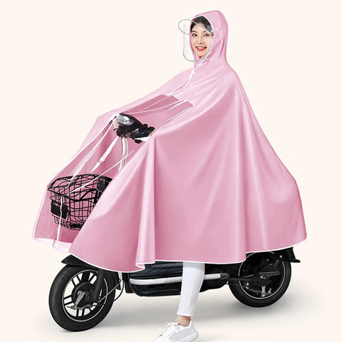 All Weather Electric Scooter Rain Poncho For Full Body Coverage Reusable 3XL Rain Coat Keeps You And Your Battery Bike Dry In Heavy Rain Snow And Wind Easy On And Off No Fuss Long Comfortable Design