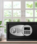Safe Box With Sensor Light And Digital Lock For Home Use on window ledge with greenery, 0.8 Cubic Feet