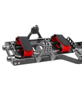 Beefy Carbon Fiber 4mm Chassis Frame For Axial SCX10 II Rock Crawler 1/10 RC Truck CNC Machined Metal Girder Silver