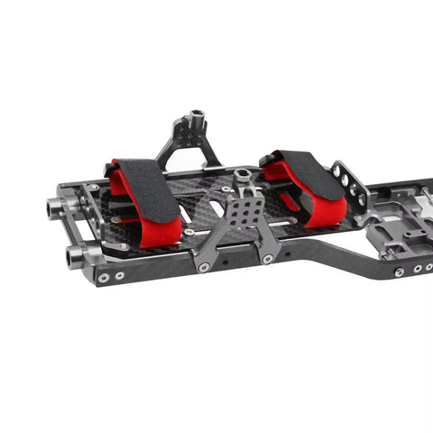 Beefy Carbon Fiber 4mm Chassis Frame For Axial SCX10 II Rock Crawler 1/10 RC Truck CNC Machined Metal Girder Silver