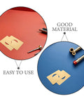 6pcs Stainless Steel Door Lock Repair Plate Kit for Knob And Handle. Durable Rustproof Lever Fixing Cover Coating Keeps Kitchen And Bathrooms Airtight. Universal Fit Rectangle Reinforcer Fills Hole Perfectly For Old Hardware Fixes. gold repair plates with screws