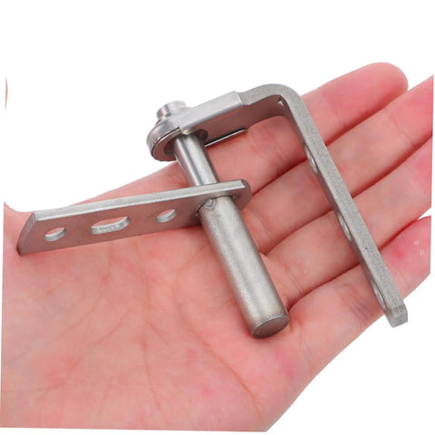 Heavy Duty Double Swing Door Hinge Stainless Steel Self Closing With Sturdy Rotation Mechanism For Wood And Louvre Doors Ideal For Kitchen And Bar Use In Busy Settings, shown in hand