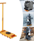 Heavy Duty Machine Skates Roll Like A Dream Carbon Steel Frame with polyurethane wheels for moving equipment smoothly.