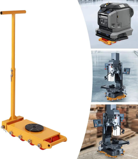 Heavy Duty Machine Skates Roll Like A Dream Carbon Steel Frame with polyurethane wheels for moving equipment smoothly.
