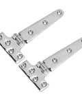 Beefy Heavy Duty 316 Stainless Steel T Shape Door Hinge For Marine Lids Hatches Compartments And Doors 6 By 3 Inch Rustproof Pack Of 2