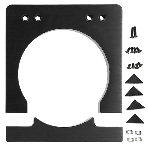 Premium Cast Aluminum Spindle Motor Mount Bracket Clamp Fits 71mm CNC Spindle Fixture with screws and triangular mounts