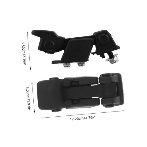 Locking Hood Latch Kit With Flush Pin Toggle Hasp For Cars Anti Theft Hood Lock Durable Steel Construction shown with measurements