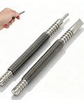 Hammerless Punch And Chisel Set with Spring Loaded Center Punch, no hammer needed for door pin removal, includes hinge pin punch
