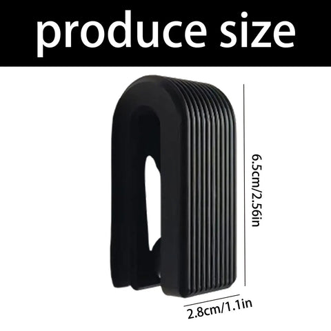 Premium Wall Mount Automatic Locking Towel Hook With Smart Space Saving Design And No Sweat Storage For Daily Grind In Slick Matte Black Finish. Size 6.5cm x 2.8cm.