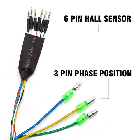 9 Pin Ebike Motor Cable Connector 60 Cm With Hall Sensor, 12V To 72V Extension Cable For Electric Bicycle, Male 9 Pin Connector, Durable Sealed Adapter For Ebike Conversion Parts