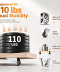 High-Performance Heavy Duty Vertical Track Roller Wheels, 110 Pounds Sliding Bottom Rubber Pulley Replace For Doors Cabinets Gates And Furniture, Super Smooth Silent Glide Guide System, Black Color with 110 lbs load stability and easy installation.