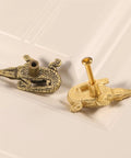 Dope Brass Alligator Shaped Cabinet Knob And Drawer Handle For Kitchen Cabinets Dressers Wardrobes And Nightstands With Durable Finish