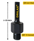 Universal Five Eighths To Three Eighths Drill Adapter Attachment With Threaded Arbor Shaft for Diamond Hole Saws and Sanding Tools