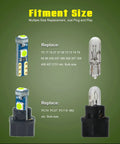 12V Ice Blue LED Bulbs For Instrument Cluster Dash Gauges Replacement T5 T10 Wedge Type 1W 3030 SMD size comparison