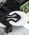 Close-up of gears in Complete 16 Pin CD Player Mechanism Replacement for SF P101N Version S with Laser Optical Assembly