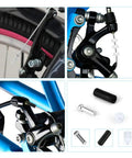 Premium Bike Shift Cable Kit For Mountain And Road Bikes Corrosion Resistant 12 Wire Cable Kit With O Rings End Ferrules And End Caps Easy Install Pro Grade Shifting Built For A Smooth No Fuss Ride, focusing on brake components and installation details.
