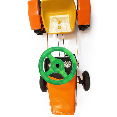 Kids Steering Wheel Toy For Outdoor Playsets And Swings, Portable Plastic Accessory For Pretend Play And Backyard Fun, Child Size Six Point Three Inches on toy car