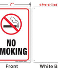 No Smoking Sign 3 Pack Heavy Duty Metal Aluminum Reflective Signs 10 By 7 Inches.040 Aluminum Rust Free UV Printed Graphics