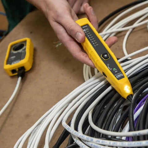 Wire Tracer Tone Generator and Probe Kit for Ethernet Telephone Coax Video and Data Cables RJ45 RJ11 in use on cables