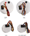 Back view of Pro Series 6 Gauge Set With 110mm Speedometer Tachometer And 52mm Gauges, showing wiring connections.