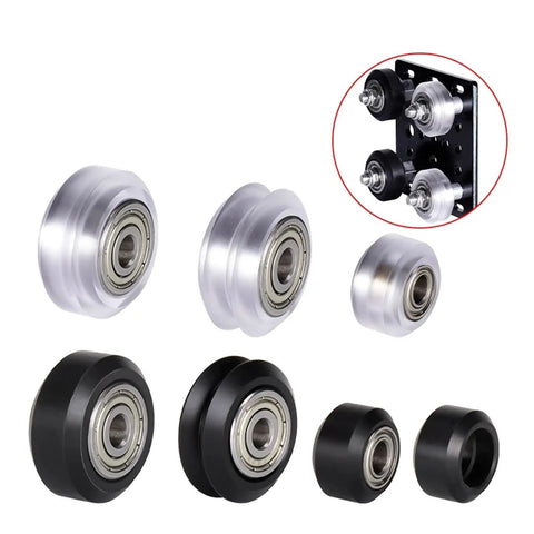 Badass 5 Pack V Slot Linear Rail Wheels For 3D Printers And Cnc Rigs Smooth Ball Bearing Rollers With Five Millimeter Bore Give Your Rig Tight Grip And Flawless Prints Every Single Run