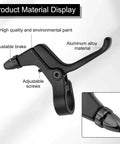 Two Pieces Two Finger Bicycle Brake Levers For Mechanical And Linear Pull Brakes Aluminum Alloy Adjustable V Brake Levers