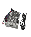 Heavy Duty 12V 15A Battery Charger For Genie Awp Iwp Lift Series 80990gt Replacement Kit with cooling fins and power cord.