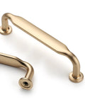Brushed Brass Cabinet Pulls 3 Inch (76mm) For Kitchen Cabinets And Drawers, 2 Pack Heavy Duty Metal Handles, close-up view